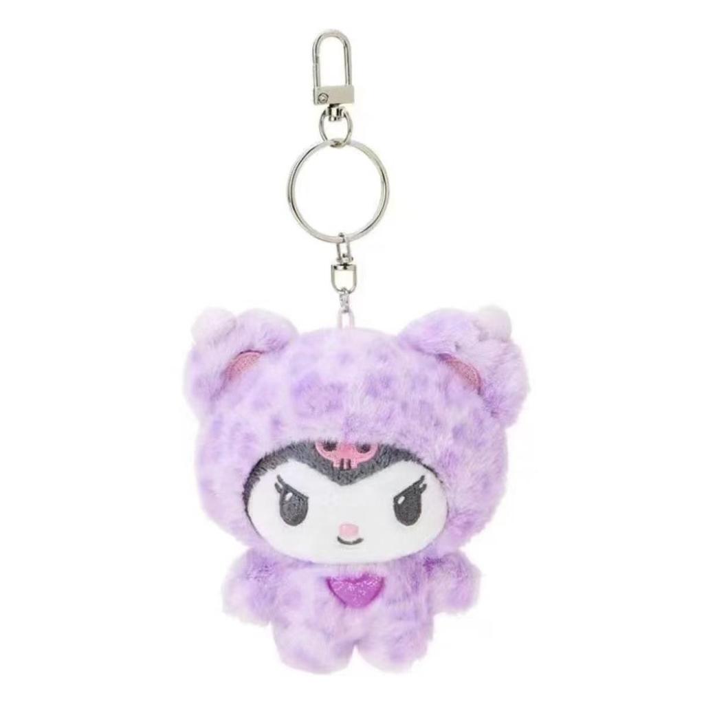 Sanrio Hello Kitty Leopard Print Plush Keychain Doll
