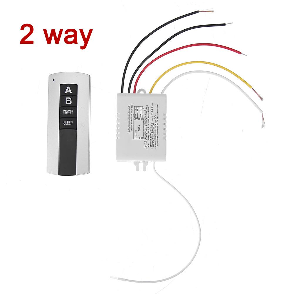 220V 1000W 1/2/3 Channel ON/OFF Wireless Remote Control Switch 1 2 3 Ways Digital Remote Controller Switch for Lighting