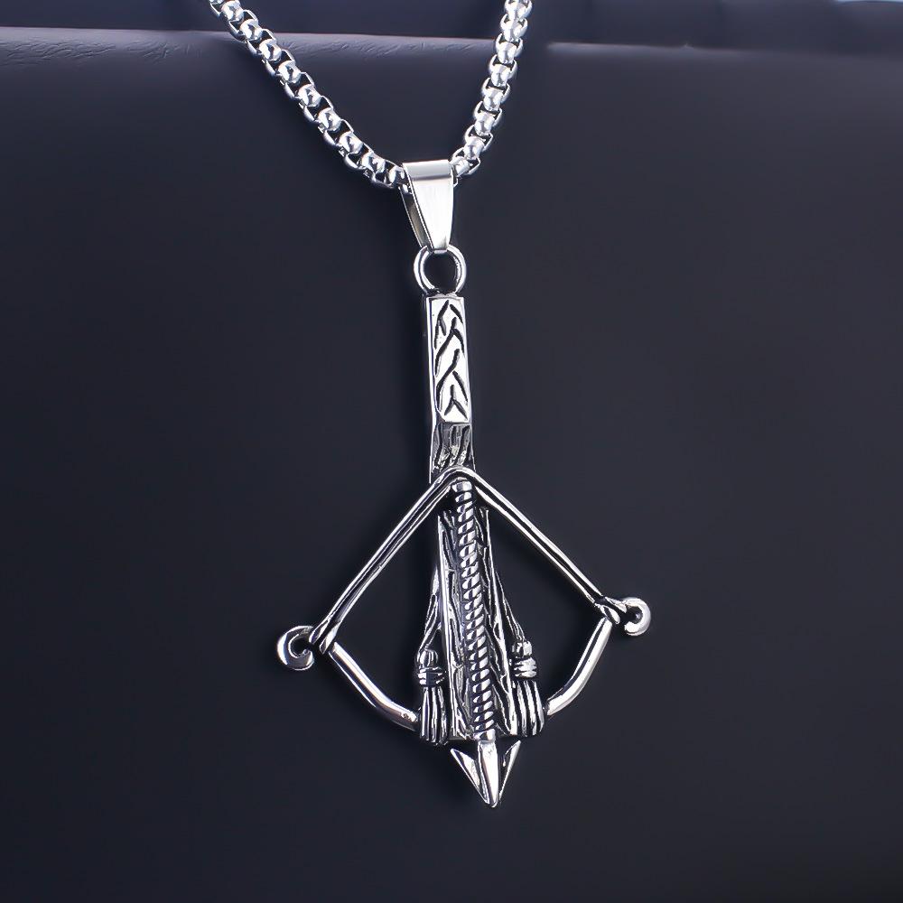 Necklace Hip Hop Anchor Bow and Arrow Fashion Retro Unisex Pendant