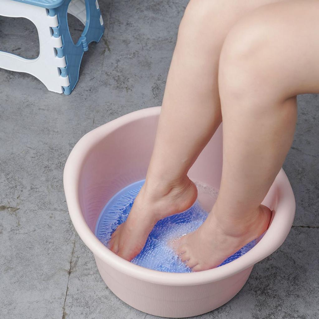 Silikon Duschfußmatte, 2025 Neu Silikonfuß für Dusche, Rückenmassagepad mit Saugnäpfen Rutschfest Peeling