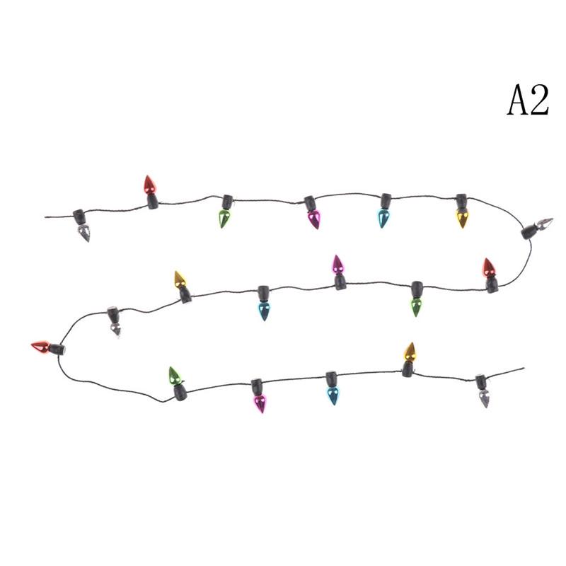 0,5 m 1/12 miniatura pentru casă de păpuși Un șir de lumini de Crăciun din plastic multicolore