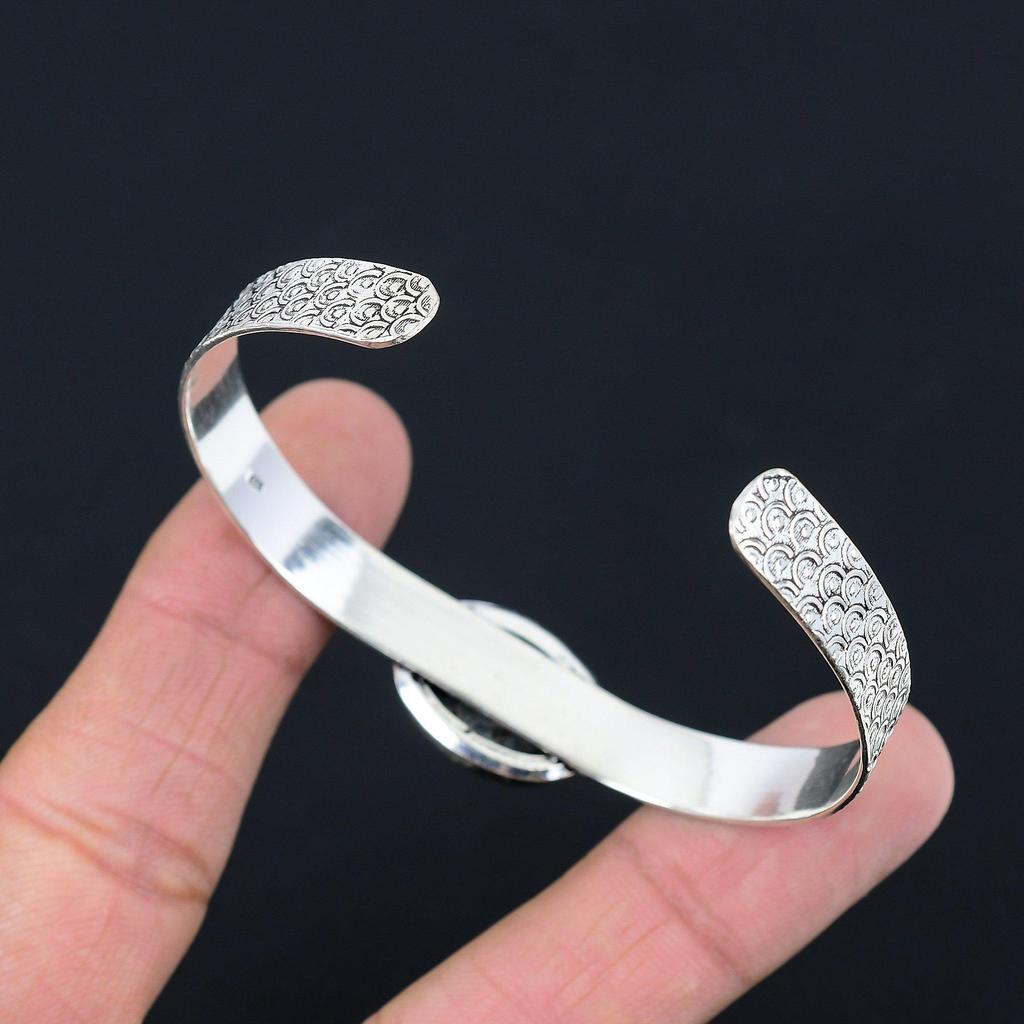 Mothers day Deal 925 Silver Natural Stingray Coral Wedding Wife Bangle Bracelet