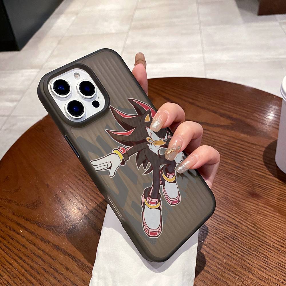 Cartoon Phone Case For S-Sonics Phone Case Corrugated Pattern Phone Case For iPhone 17 Air 16 15 14 13 12 11 Plus Pro Max Cover