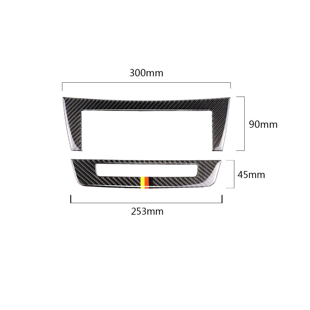 Carbon Fiber Car Accessories Central Control CD Plane Car Sticker for Mercedes W204 C Class 2010-2013 Car Styling Decals