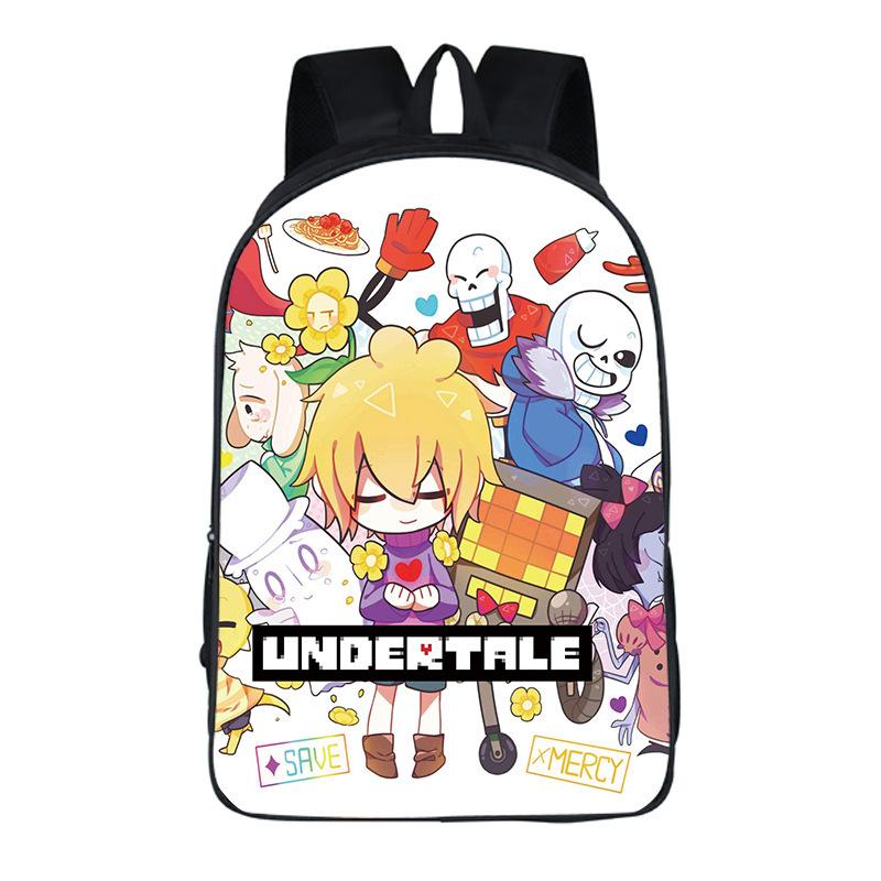 Undertale Cartoon Rugzak Schooltas 40cm/15.7inch Rugzak Boekentassen Computer Rugzak voor Jongen Meisje Beste Cadeau
