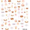 Nail Stickers: Ice Cream Cake 3D Embossed Designs for Phone, DIY, Camera, and Kids' Decoration