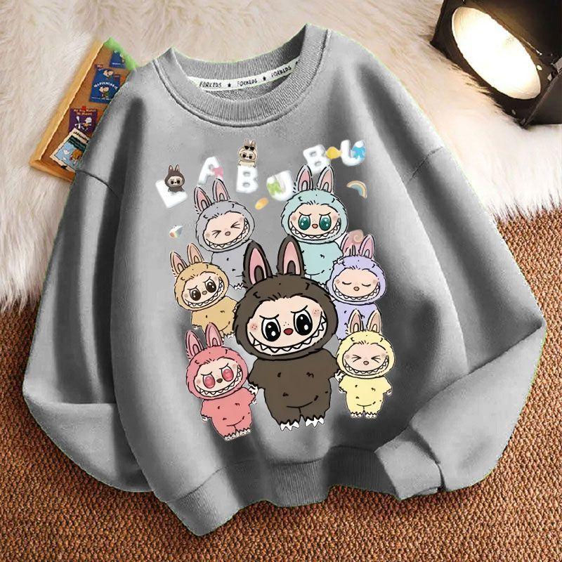 Niedliche Kinder-Hoodies, Rundhals-Langarm-Lockere und lässige Hoodies für Jungen und Mädchen für Frühling und Herbst