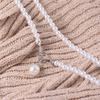 With Mirror Pearls Long Necklace Retro Women Pearl Waist Chain  Dress Decoration