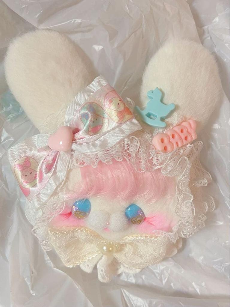 [USED] pream Sanrio Artist Teddy Bear Handmade Plush Toy Rabbit Bear