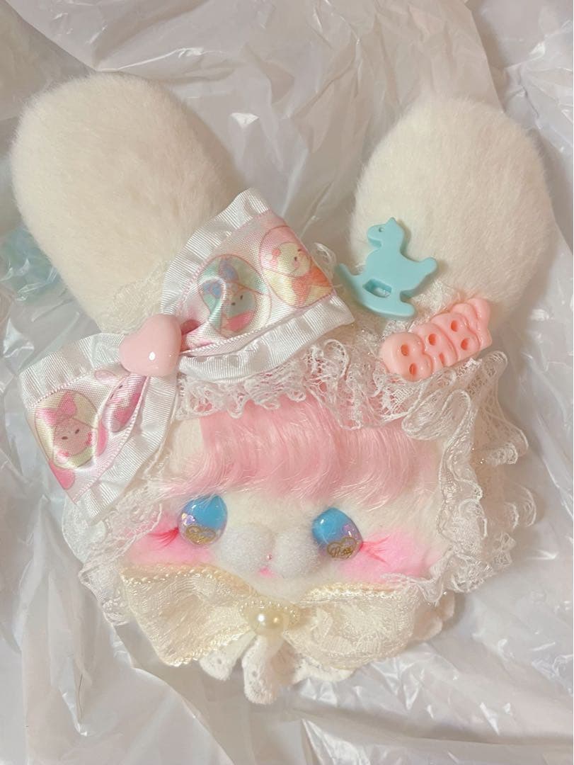 

[USED] pream Sanrio Artist Teddy Bear Handmade Plush Toy Rabbit Bear