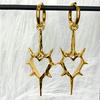 Gothic Punk Style Thorn Heart Earrings Stylish Goth Thorn Heart Earring Jewelry Beautiful Ear Rings Ear Pendant Charm