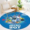 ASTRO BOT Custom Name Round Area Rug,Carpet Rug for Living Room Bedroom Sofa Playroom Decor,Non-slip Floor Mat
