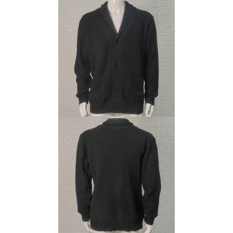 Fashionable Oversized Men's Clothing with Collared Long-sleeved Sweaters