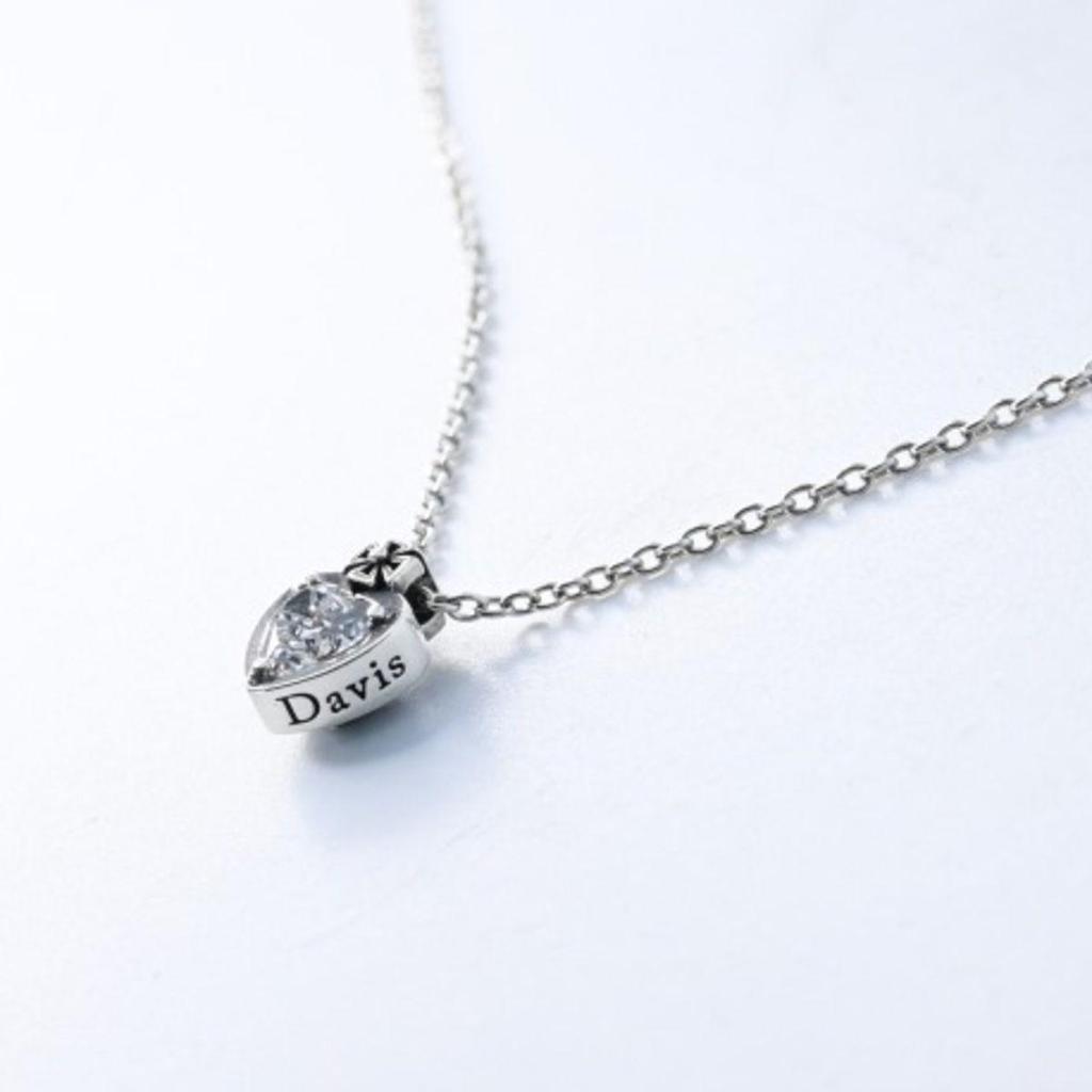 Used [Polished] JUSTIN DAVIS BRIGETTE Necklace 40cm Heart Crown Clear Justin Davis SNJ364 silver925