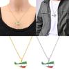 Dripping Oil Somaliland Map Necklace Stainless Steel Flag Pendant Clavicle Chain National Adjustable Hip Hop Necklace