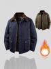 Basi Xuan Ying 2025 Men's Dad Style Thick Quilted Jacket - Autumn/Winter Cotton Outerwear for Middle-Aged and Elderly