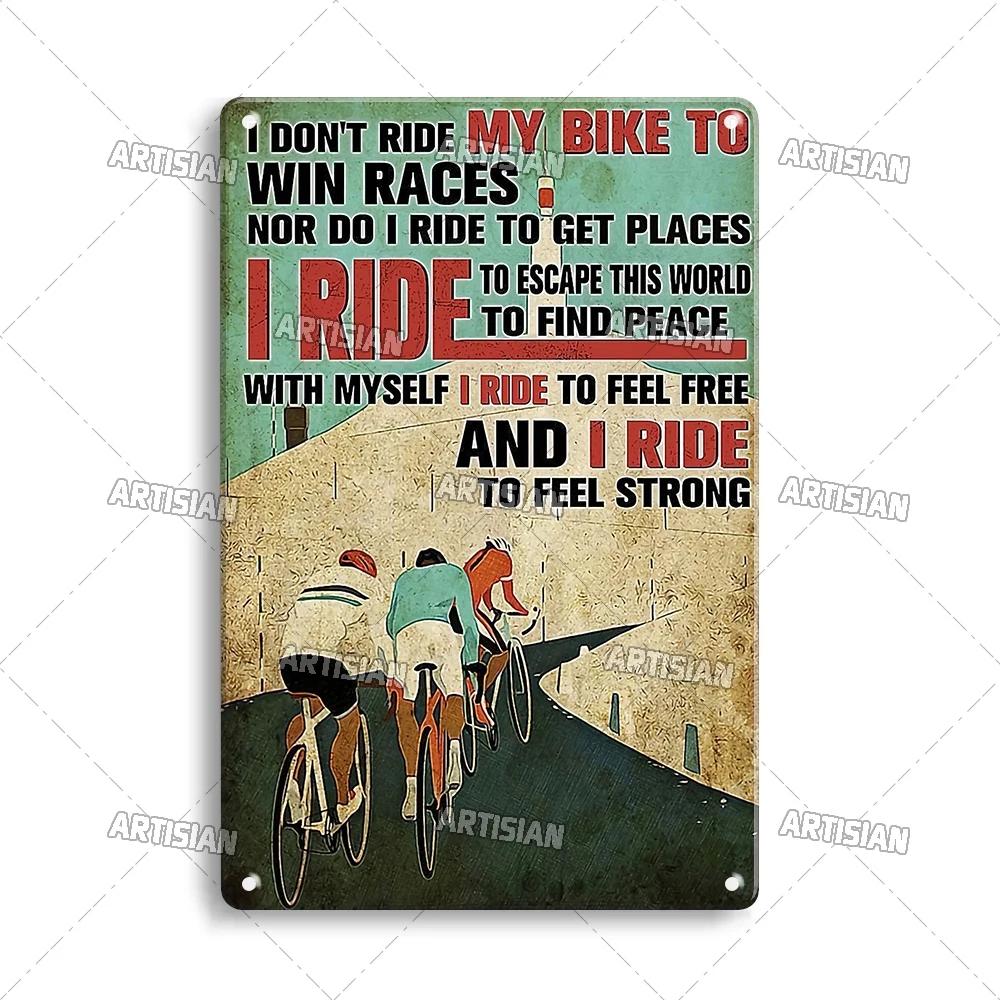 Artisian Cycling Metal Sign Bicycle Tin Plate Bike Decorative Plaque Sport Wall Decor Garage Bar Pub Club Hotel Cafe Kitchen