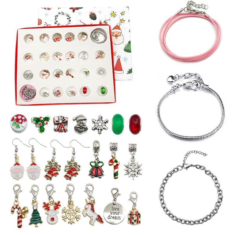 Gold Christmas Countdown Calendar: DIY Jewelry Set Gift