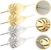 Polished Metal Leaf Hairpin - Women's Hollow Out Brushed Headwear Accessory