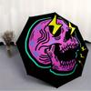 1pc Skull Lightning Automatic Open/Close Umbrella, Portable Folding Umbrella for Travel, Themed Events, It is suitable as a gift for various festivals