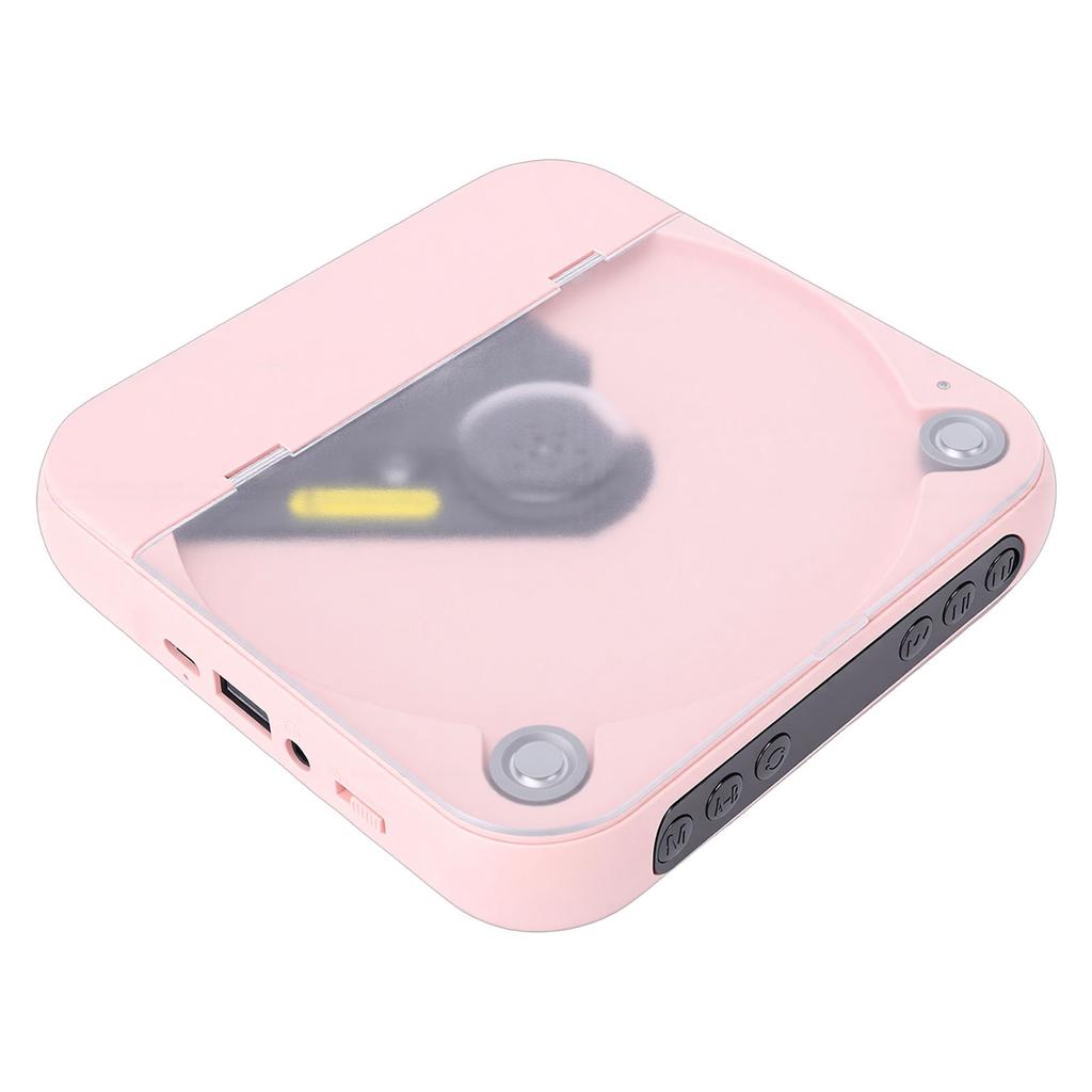 Port le CD Player with Dual Stereo Speakers 5.3 Re le Headphones LCD for Home Car Outdoor Support CD USB Input Playback