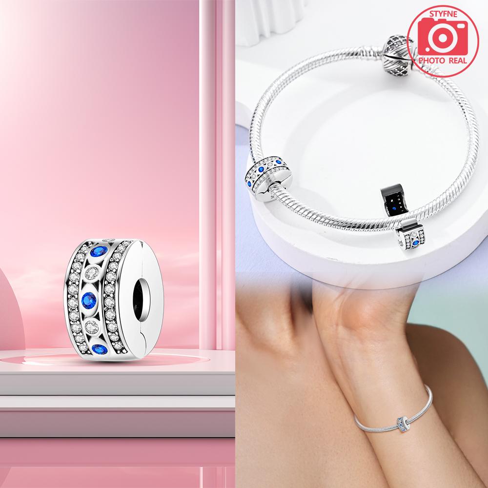 Copper Star Fixed Clip Beads Charm Bracelets For Women Fit Pendant Charms Beads For Fine Jewelry Making Gift