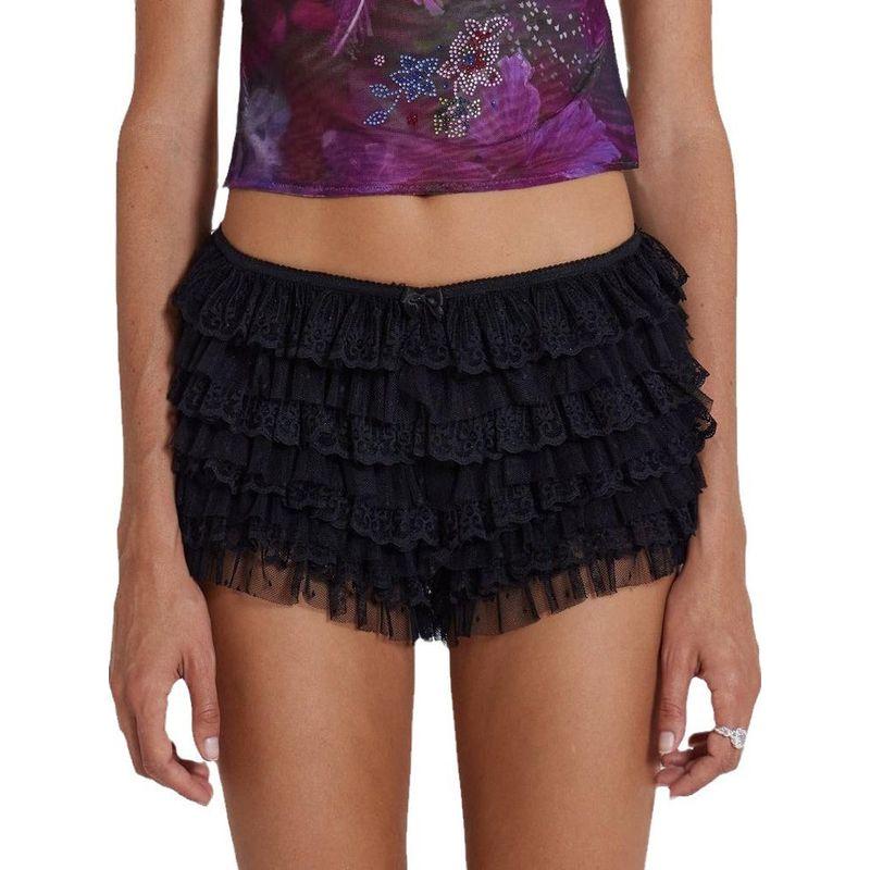 Lotus Leaf Edge Sexy Low Waist Shorts Pure Color Ruffles Sexy Low Waisted Shorts