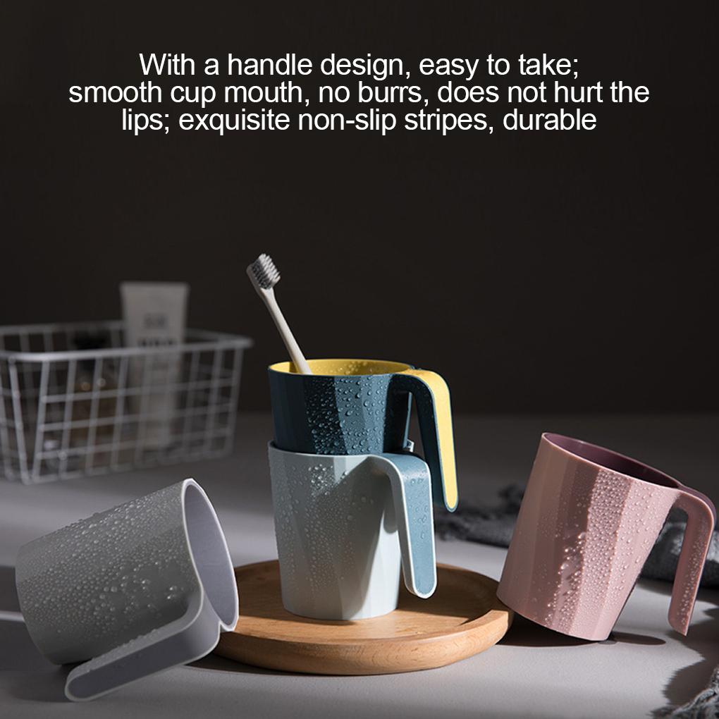 2/3 Tooth Cup Plastic Anti-slip Tooth Mug 301 To 400ml Bathroom Toothbrush Holder Washing Cup  Light Blue