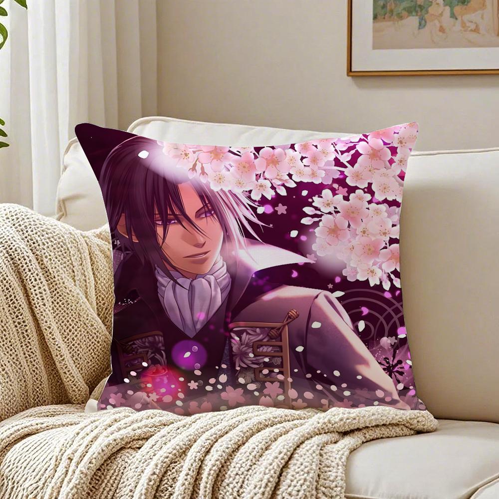 Romantic Japanese Game Anime HHakuoki Cushion Cover Pillowcase Antidustmite living Room Sofa Decor Cushion Room