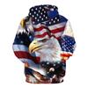 Hanorac cu drapel SUA Hanorac Bărbați/Femei cu glugă Imprimare 3D Vultur Primăvara Toamnă Moda Casual Pulovere cu glugă Jachetă America de mărime mare