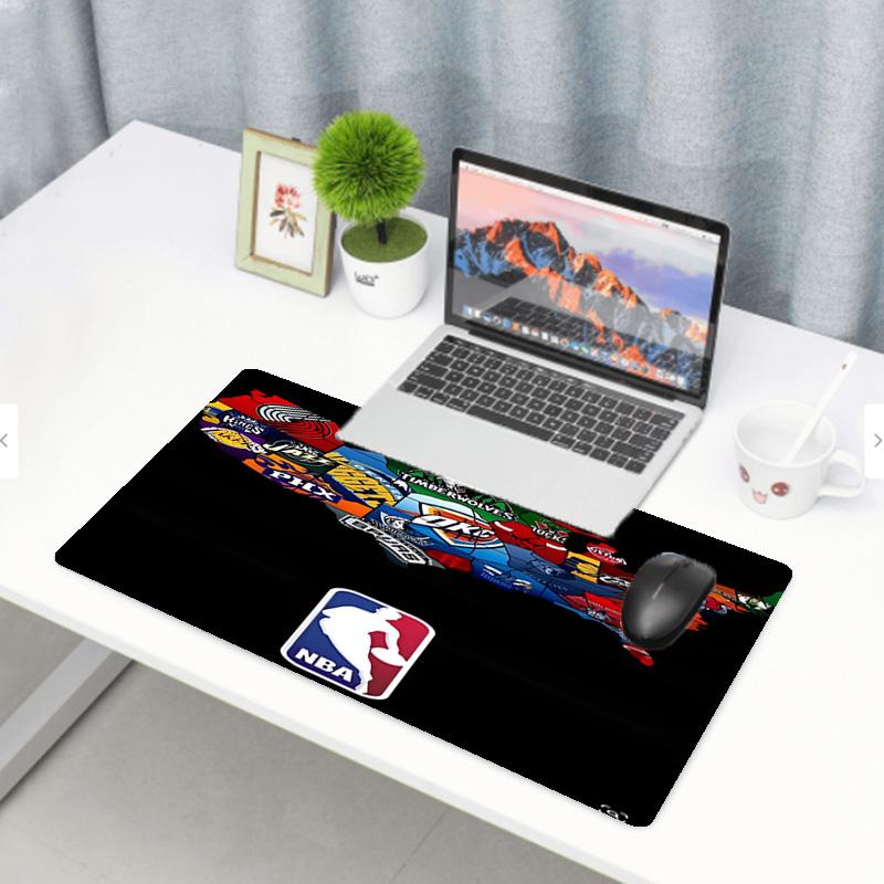NBA Print Mouse Pad, Anti‑Slip Desktop Keyboard Mat, for PC Laptop Gaming Working Daily Use, Cool Festival Surprise Gift