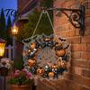 Festive Pumpkin Window Ornament Halloween Pendant Decoration with Hanging Chain Waterproof Acrylic Welcome Spooky Bat And Spider Web Decor Sign