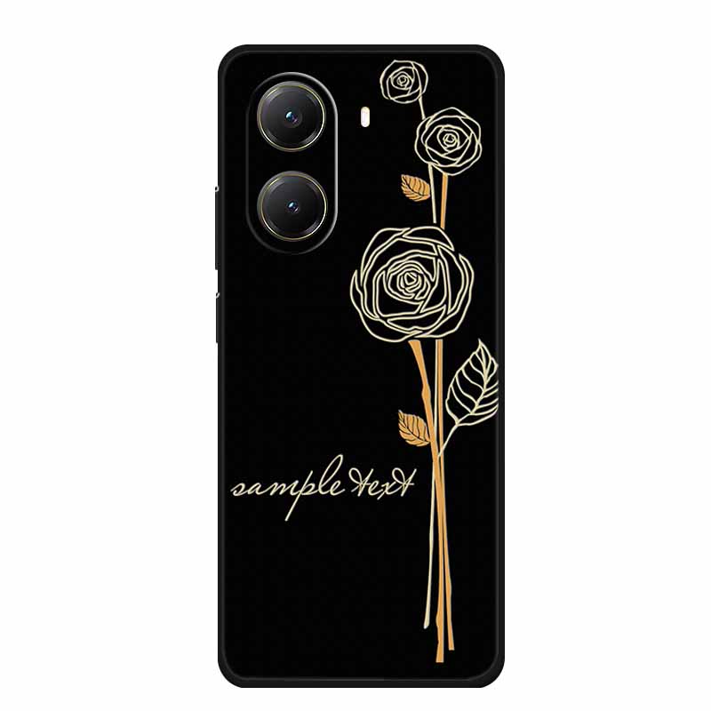 For Xiaomi POCO X7 Pro Case X7Pro 3D Relief Emboss Flowers Black Silicone Soft Back Cover Case For Redmi Turbo 4 Case Turbo4 Bag
