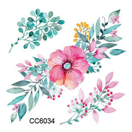 Waterproof Temporary Flower Tattoo Stickers - Fashionable, Beautiful, and Fresh Designs