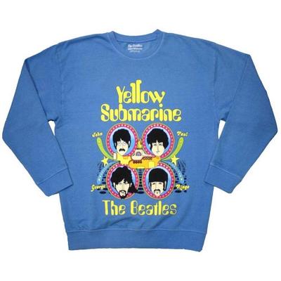 The Beatles Unisex-Sweatshirt für Erwachsene, Motiv: Yellow Submarine Heads In Circles