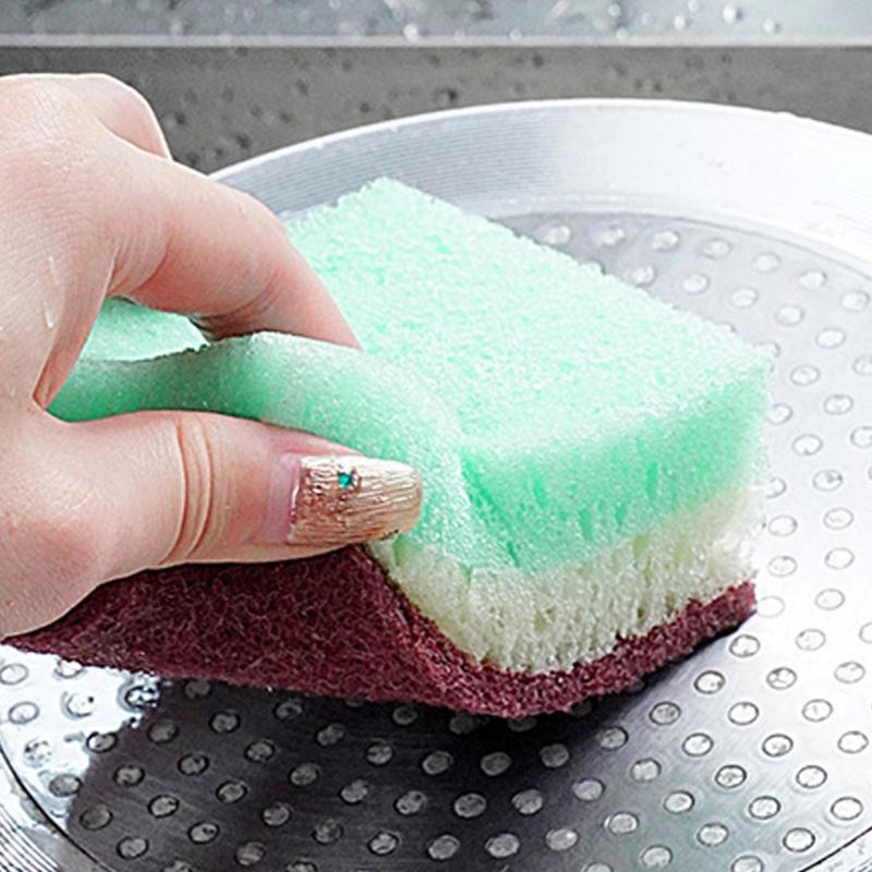 5/10PCS MultiPurpose Kitchen Cleaning Sponge Efficient Scrubbing Foam For Home Daily Dishwashing Tasks