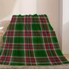 1 Stück Weihnachts-Karo-Kuscheldecke, Grün & Rot Tartan-Design, Gemütliche Feiertagsdekoration für Zuhause, Sofa, Weiche Decke für Weihnachten