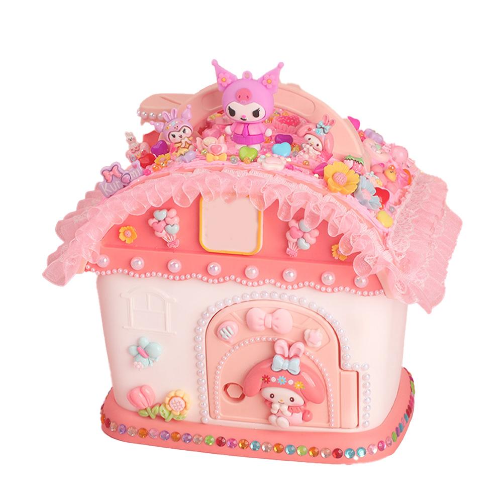 Kids Cartoon Piggy Bank Cute Candy House DIY Money Bank Handheld Treasure Chest Gifts For Girls Boys
