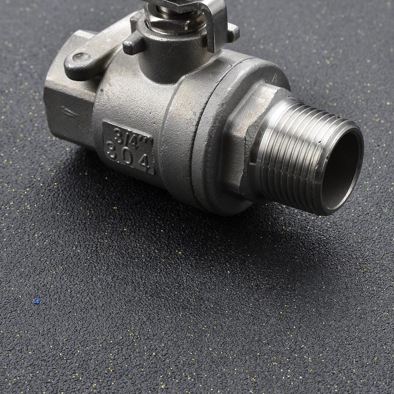 1/2"–1" DN15 Two-Piece 304 Stainless Steel Ball Valve with Internal and External Thread