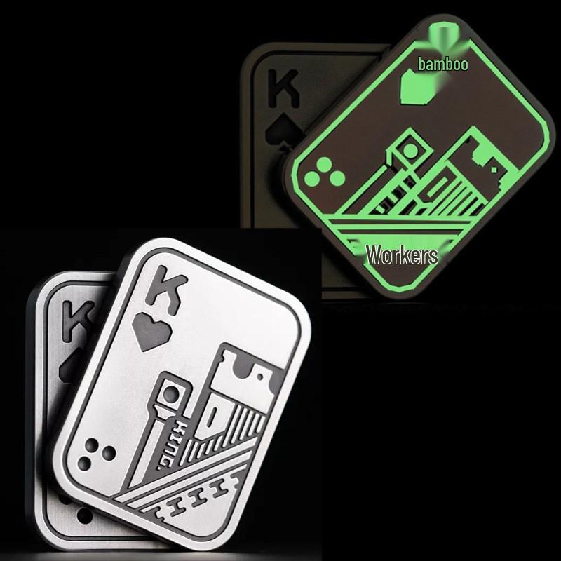 EDC Spade AK Push Card Metal Spinner Toy with Magnetic Handle