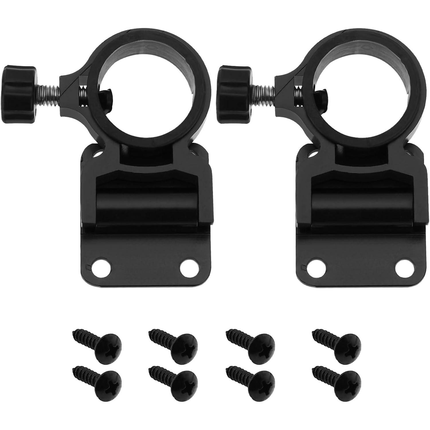 The Lord of the Tools 2PCS Fishing Umbrella Holder Aluminum Alloy Boat Rod Holder Mount Bracket Connector for Outdoor Fishing Chair Fishing Box чёрный