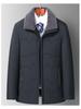 Woodpecker Dad Winter Coat: Fleece-Lined, Thick Cotton Jacket for Middle-aged & Elderly Men