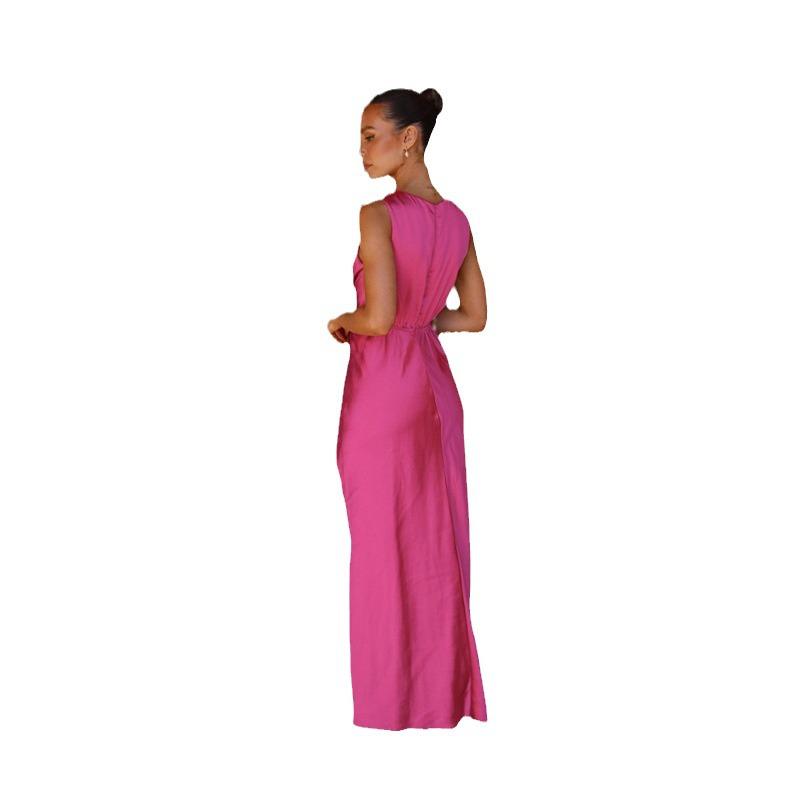 2024 Spring/Summer Sexy Deep V Sleeveless Backless Evening Dress for Women