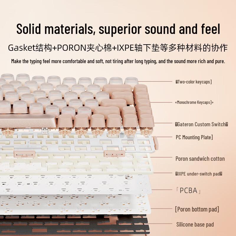 Lofree 84-Key Foundation Tri-Mode Hot-Swappable Mechanical Keyboard