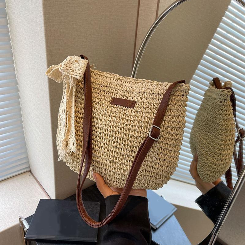 

Женская мода летняя соломенная сумка через плечо для женщин пляжный отдых шопинг плетеные сумки через плечо