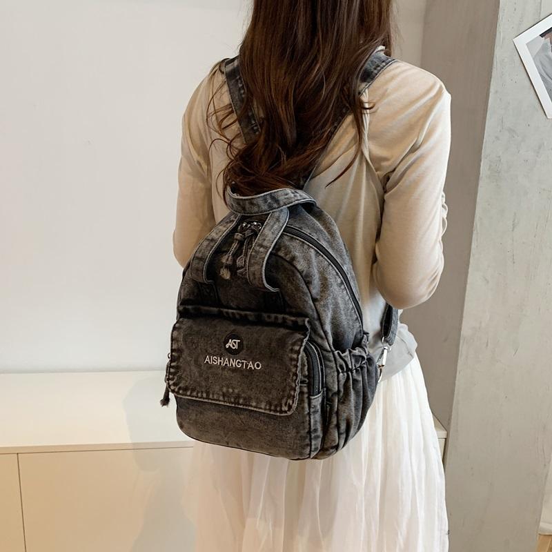 Zaino in Denim Multifunzionale da Donna