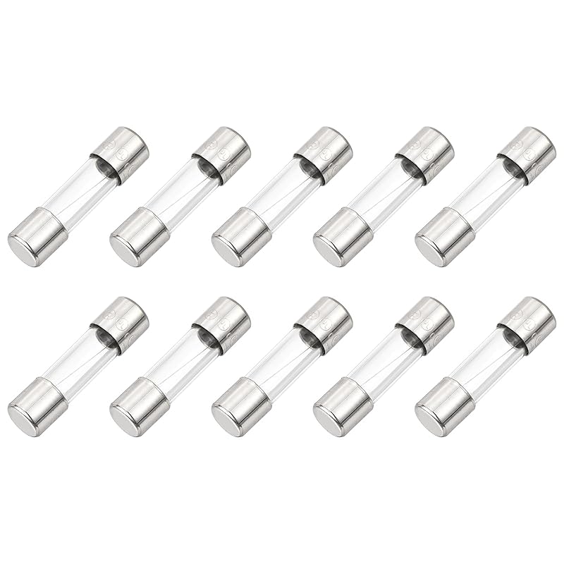 MECCANIXITY 10 Pcs Fast Blow Glass Fuse 5A 125V 5x20mm Glass Tube Fuses Fast-Acting Fuses for PCB Board Electronic Devices Home Appliances Light