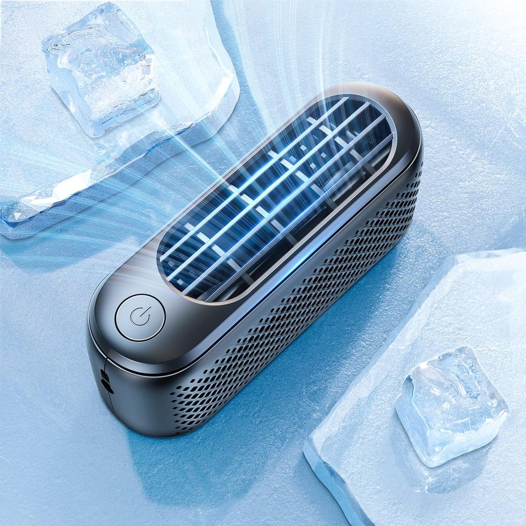 DesertWest Portable Handheld Rechargeable USB Neck Compact USB Heatstroke Summer Baseball Sports and [2025 Must-See] Fan, [Industry's Smallest] Fan,