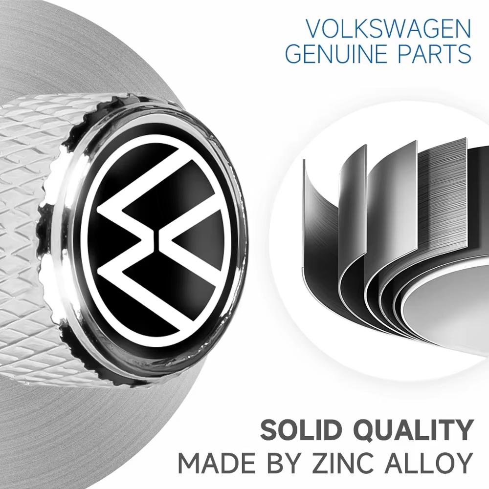 Für VOLKSWAGEN 4 Stück Auto Rad Reifen Ventilkappen Ventilschaft Auto Styling Für Volkwagen VW R-line GTI UPi Golf 7 Golf 8 Passat Jetta Toura