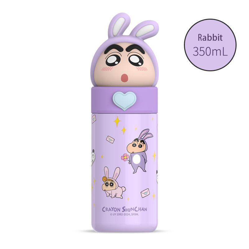 350ml Sanrio Stainless Steel Cartoon Thermos Shin-chan Dollcup Cosplay Child Vacuum Flask Water Bottle Gift Cup for Kids